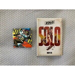 Star Wars A New Hope & Han Solo Button Badge Pins Luke & Leia